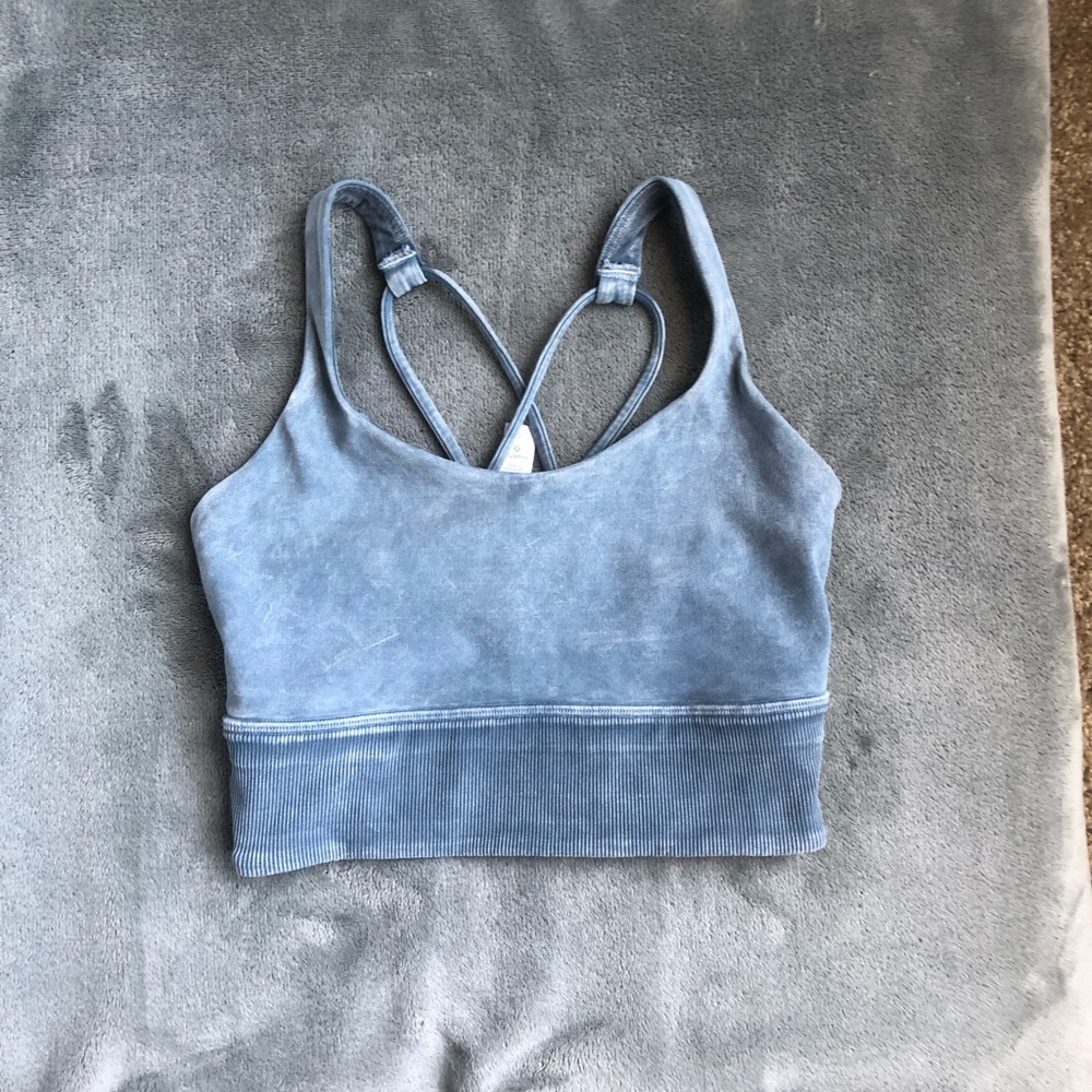 free to be long line bra rib washed moon blue 🦋